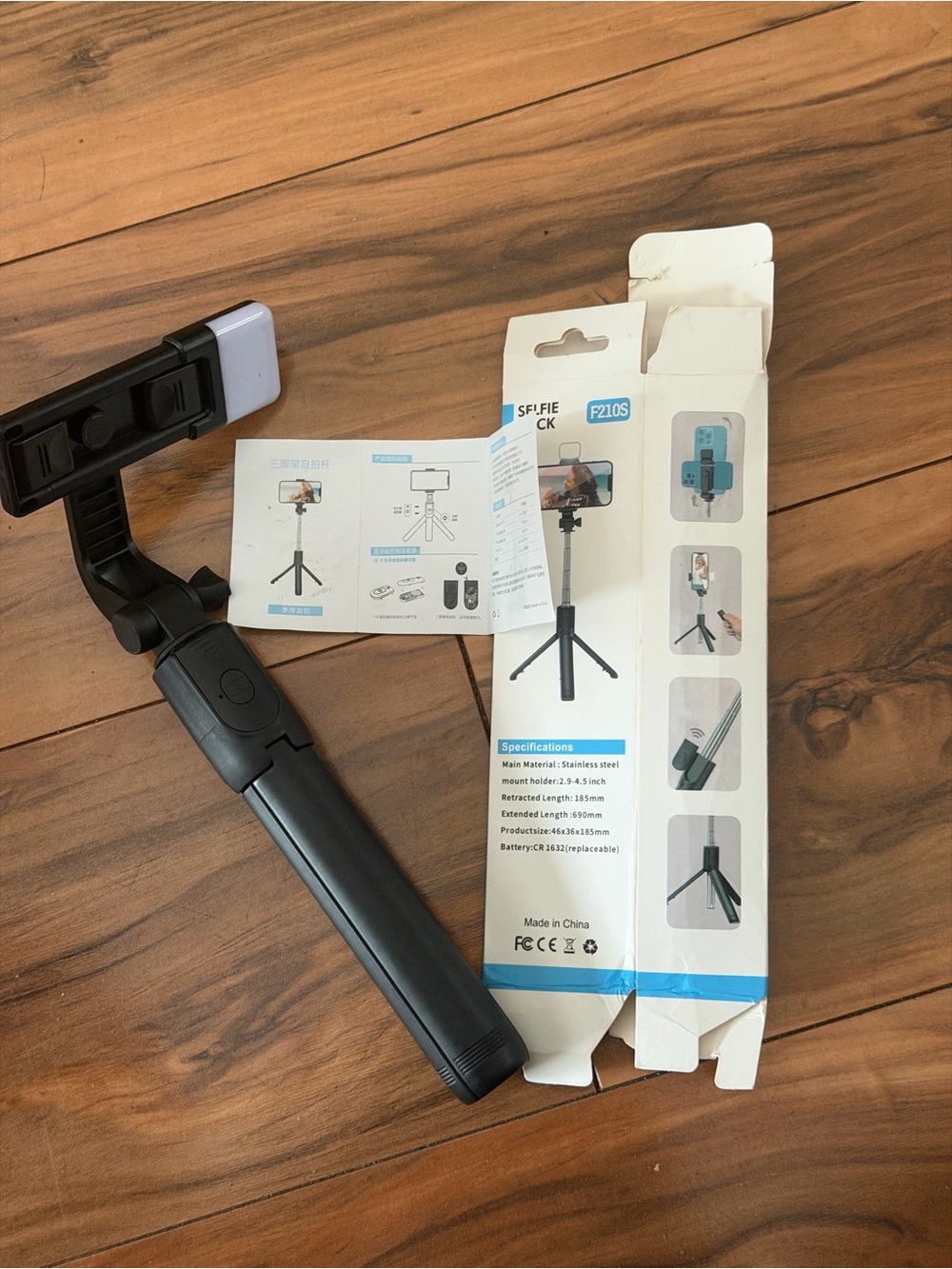 Selfie Stick Tripod with Remote - Black